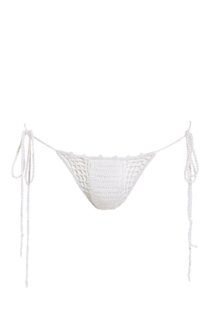 Itsy Bitsy Bottom - White Crochet Bikini -  Crochet String Bikini - Crochet Bikini Bottom