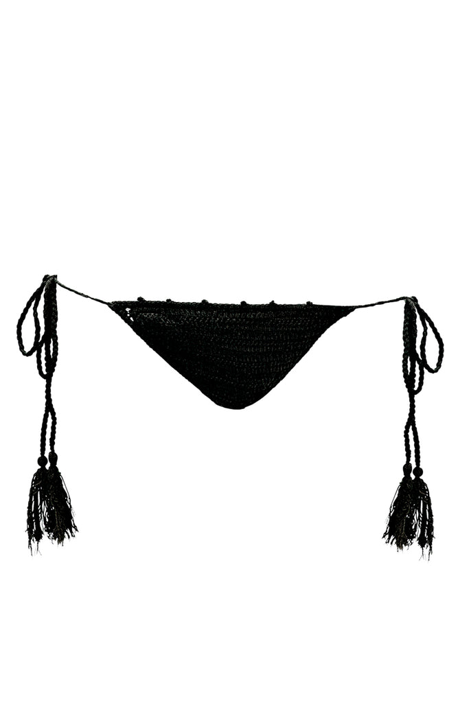 Timeless Bottom - Black Crochet Bikini - Crochet Bikini Bottom - Black String Bikini 
