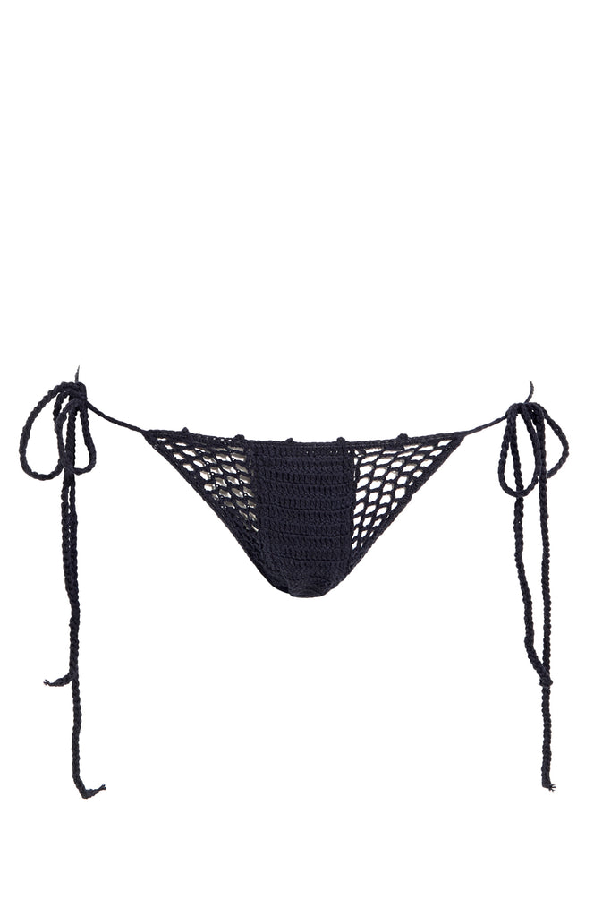 Black Crochet Bikini Bottom - Crochet Bikini - Crochet String Bikini