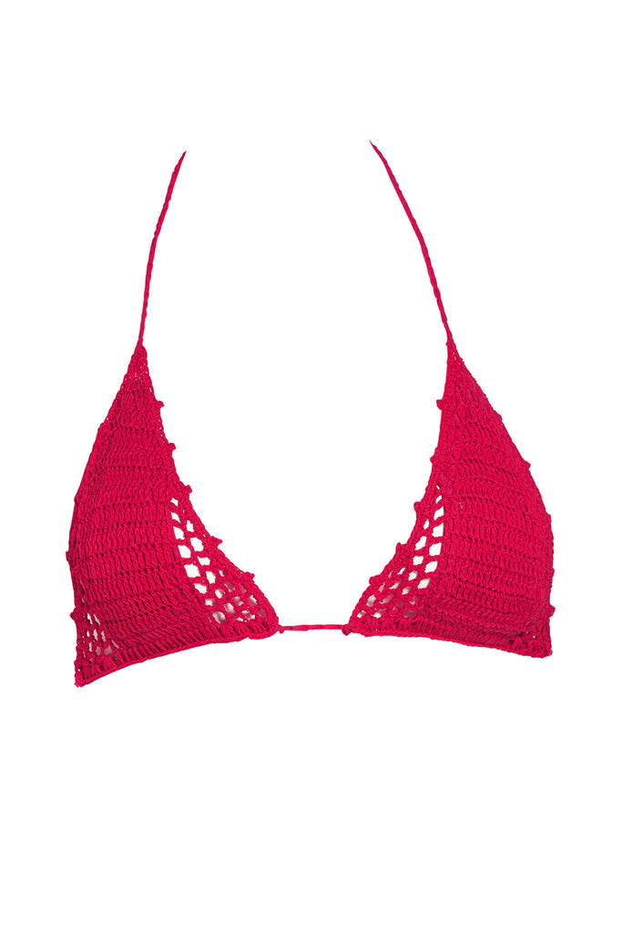 Red Itsy Bitsy Top - Triangle String Bikini - Sexy Crochet Bikini