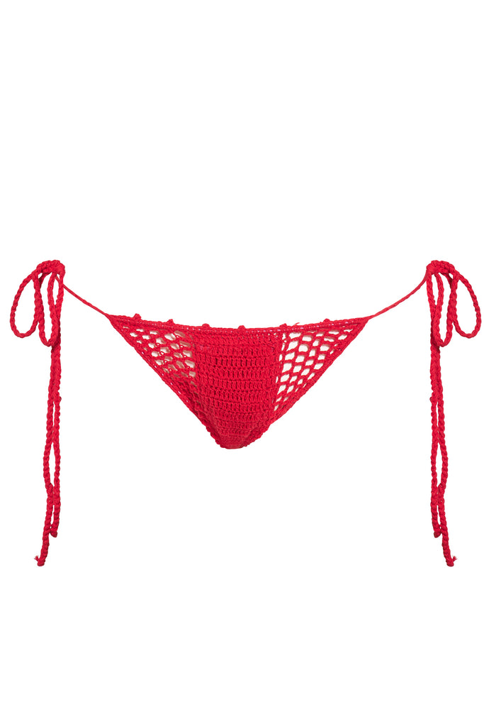 Red String Bikini Bottom - Crochet Bikini Bottom - Crochet Bikini Set